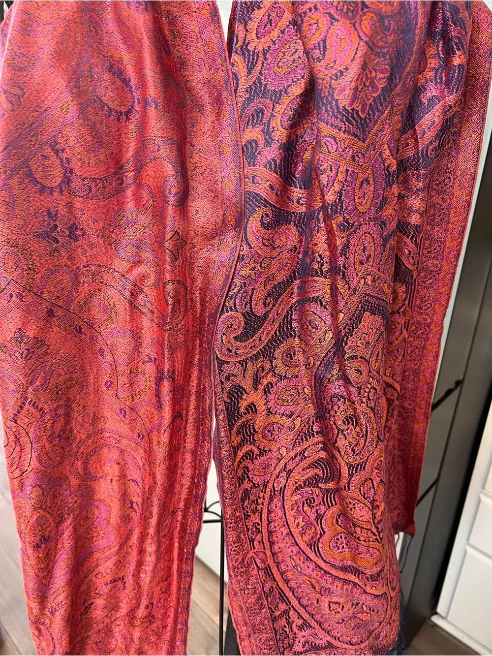 ✨NWT ✨Authentic Reversible Paisley Pashmina Shawl Scarf India 🪷🇮🇳